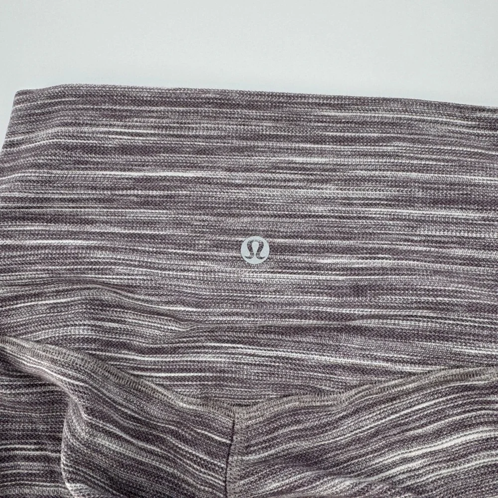 Lululemon Leggings SZ 4 Space Dye High Rise Yoga Athleisure Gorpcore Purple Grey